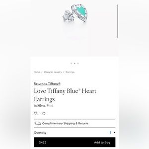 Tiffany & Co. Blue Heart Earrings